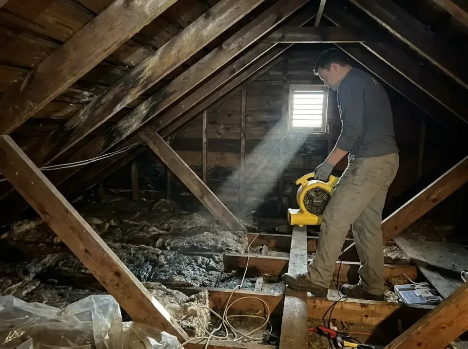 attic-water-damage-drying-proc-007 — frequently asked questions, Emergency Water Extraction & 24/7 Flood Response in Grundy…
